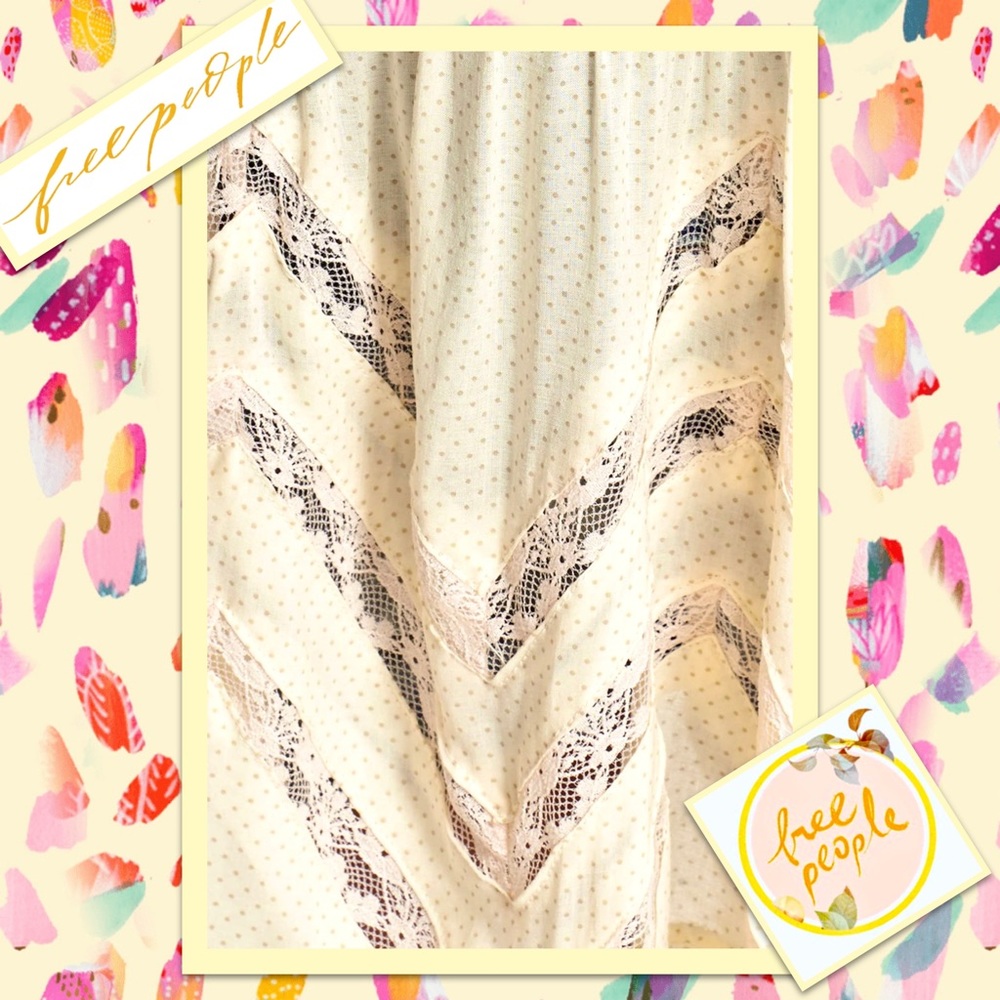 Free People Voile and Lace Trapeze Slip Dress in Tea Combo (Cream) - Picture 12 of 12